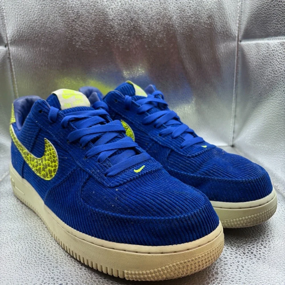 Size 13 Nike X Olivia Kim Air Force 1 07 NXN Blue Volt Womens Shoes CK3314-400